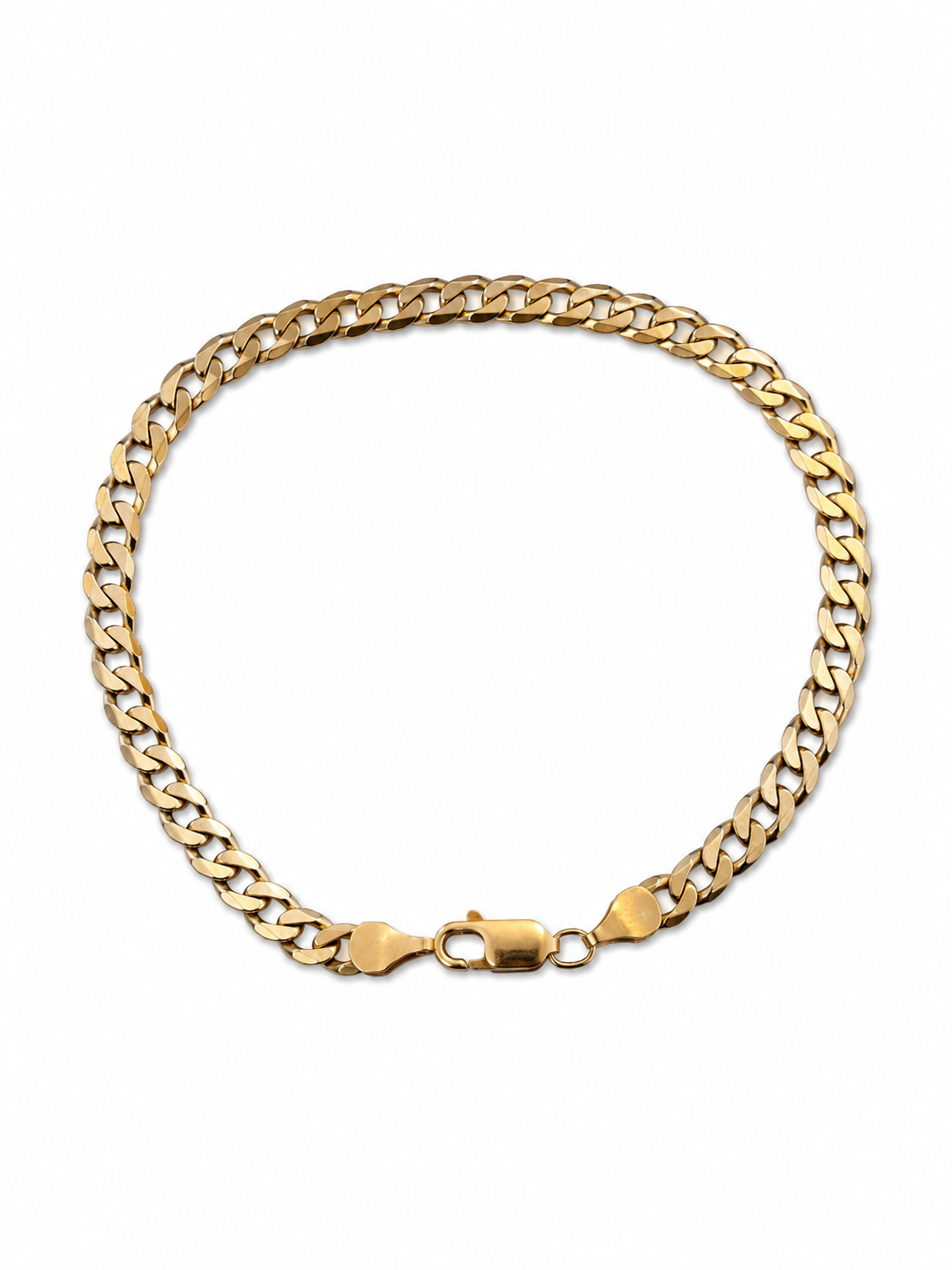 9ct Curb Link Flat Bracelet