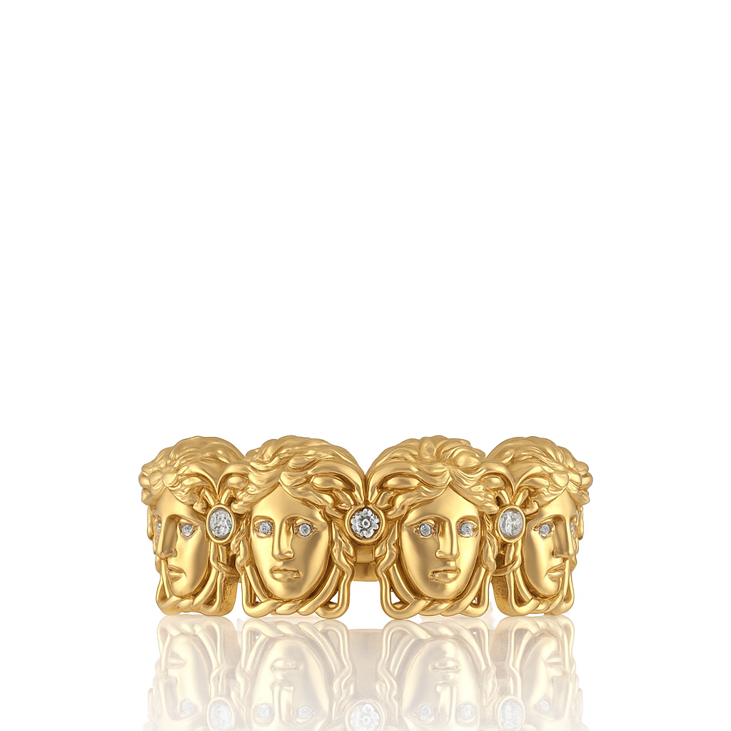 Multi Medusa Head Ring