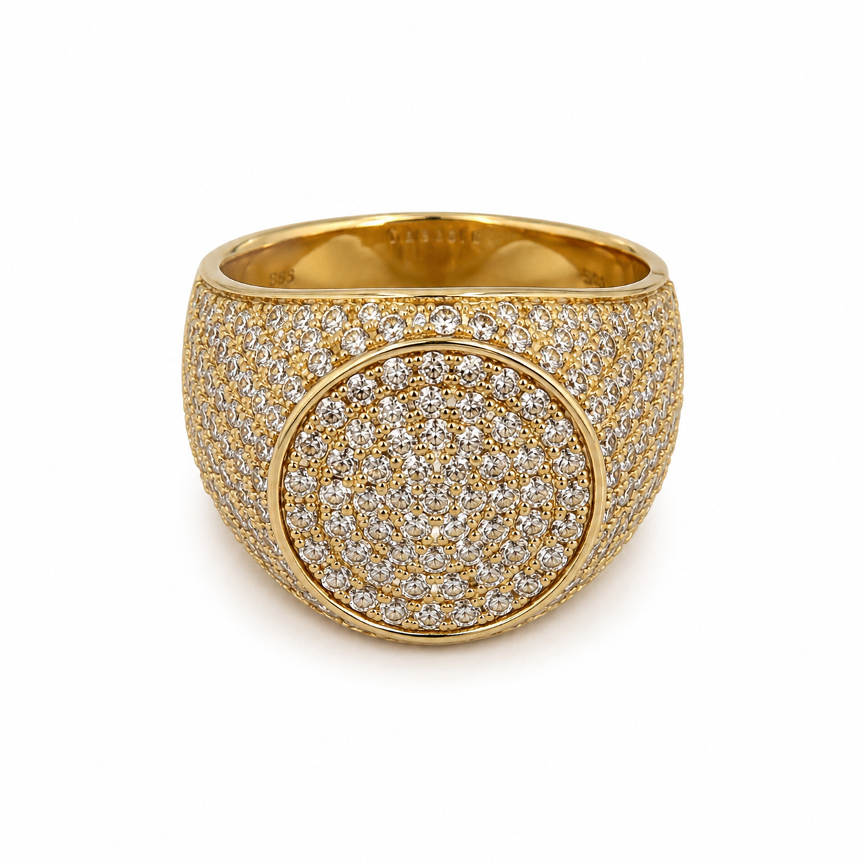 Mr Money 9ct Gold Iced Out Circle