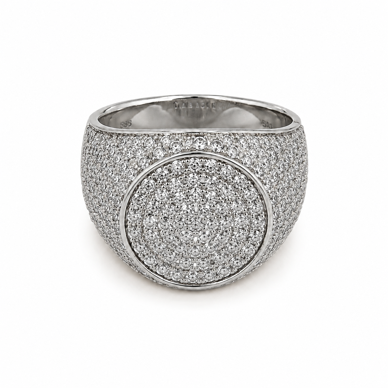 Mr Money silver Iced Out Circle