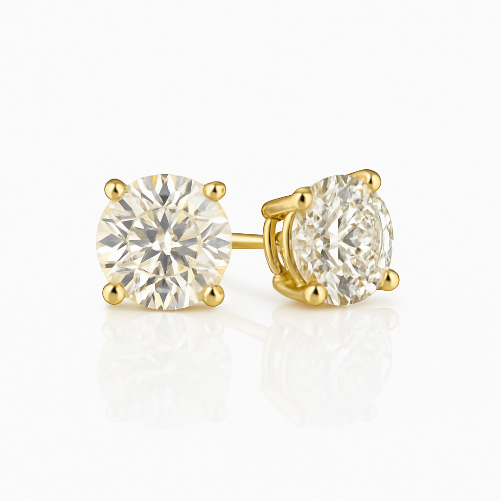 9ct Gold 2cts Diamond Studs