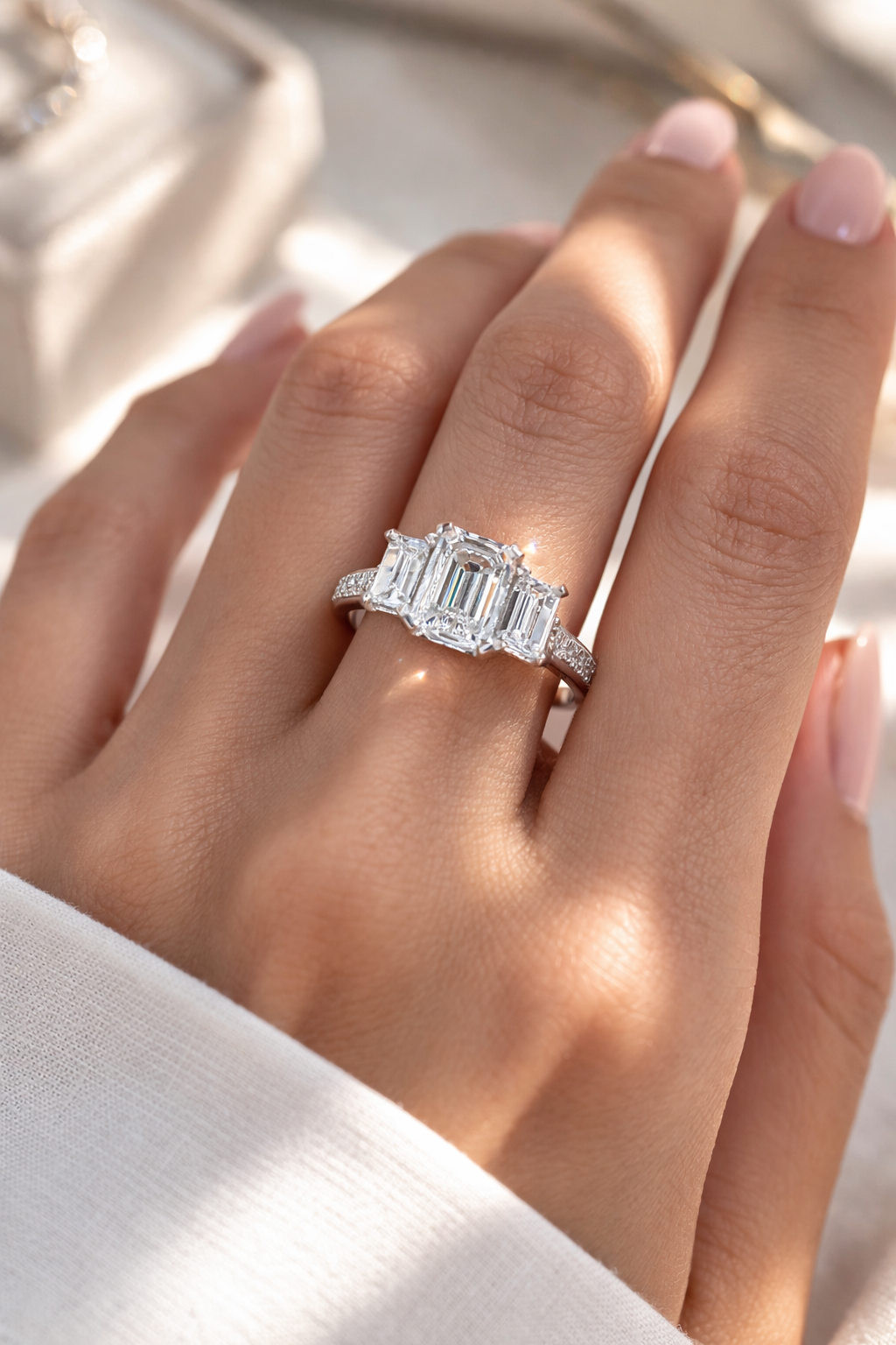 Elegant Three-Stone Diamond Ring