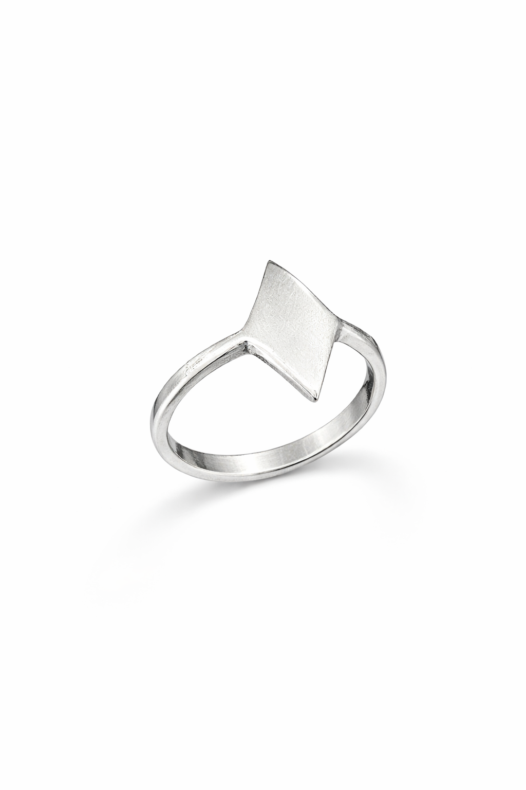 Sterling Silver Diamond Shaped Ring