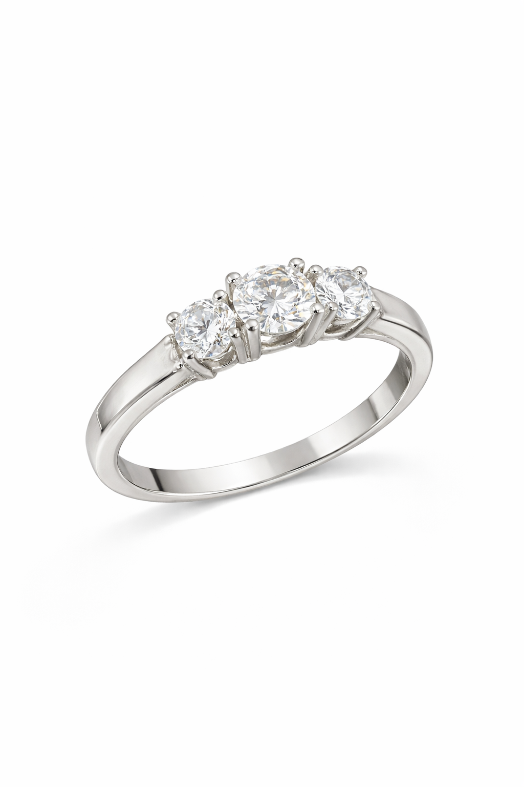 Sterling Silver Trio Cz Ring