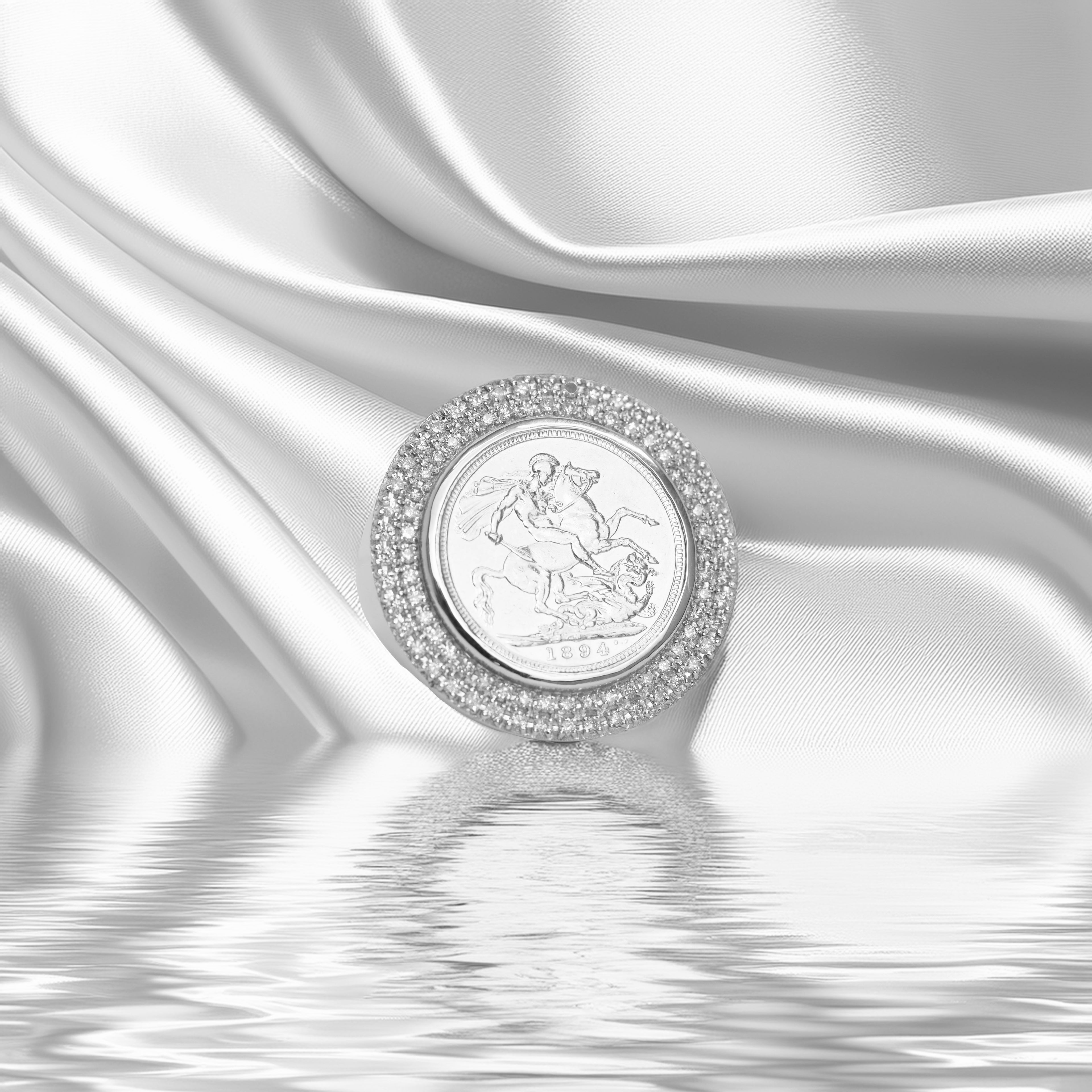 Double Row Of Diamonds Sovereign Ring