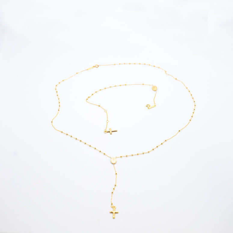 9ct Rosary Necklace plus bracelet