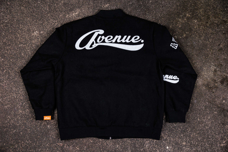 Avenue Varsity Black Jacket