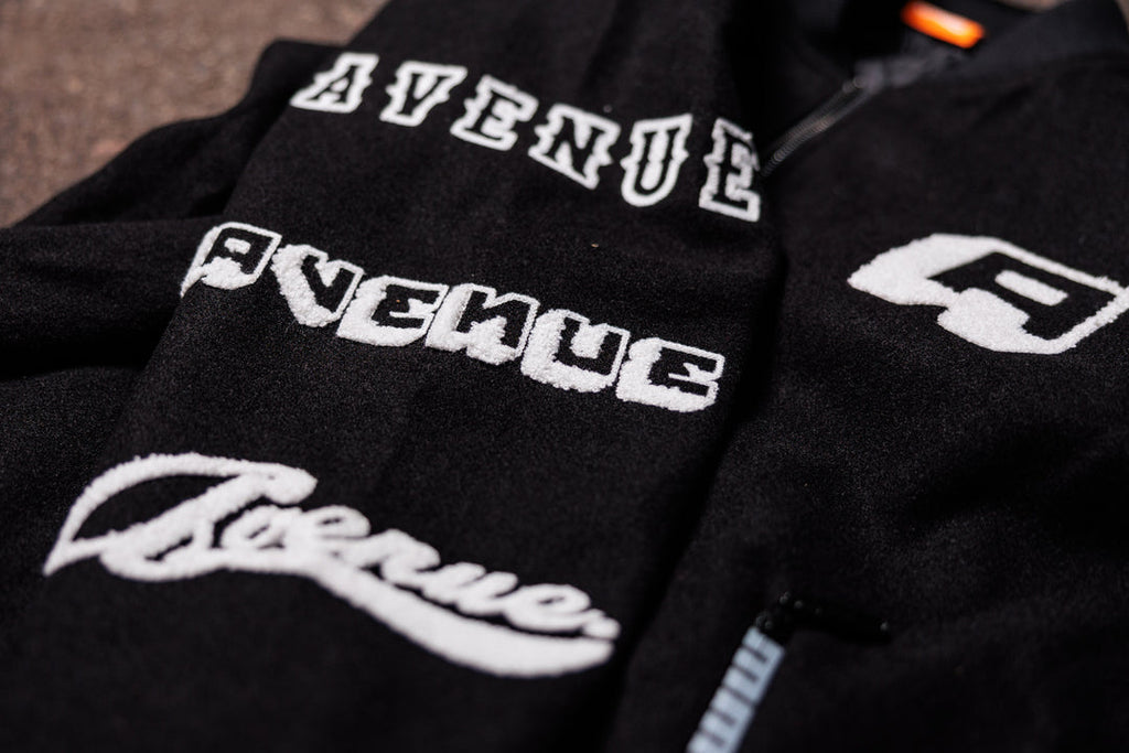 Avenue Varsity Black Jacket