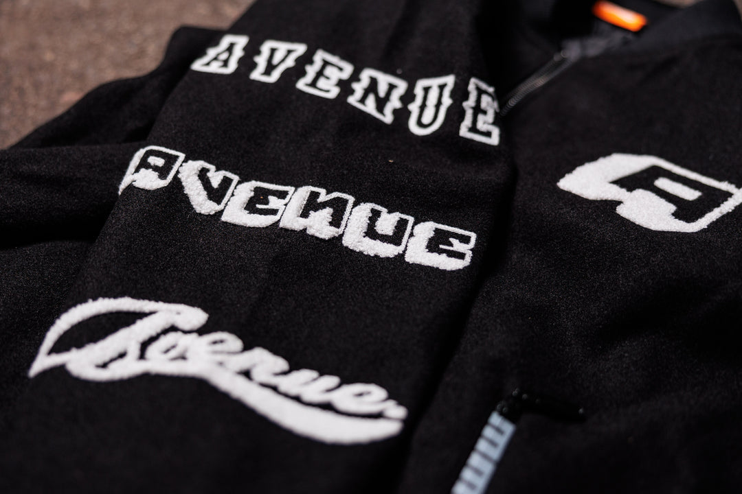 Avenue Varsity Black Jacket