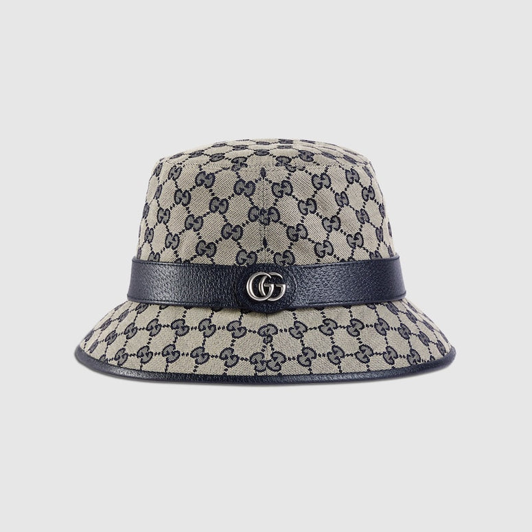 Gucci GG Canvas Bucket Hat Beige & Blue