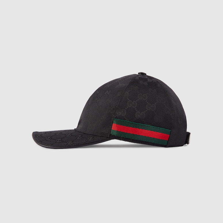 Original GG Black canvas baseball hat with Web