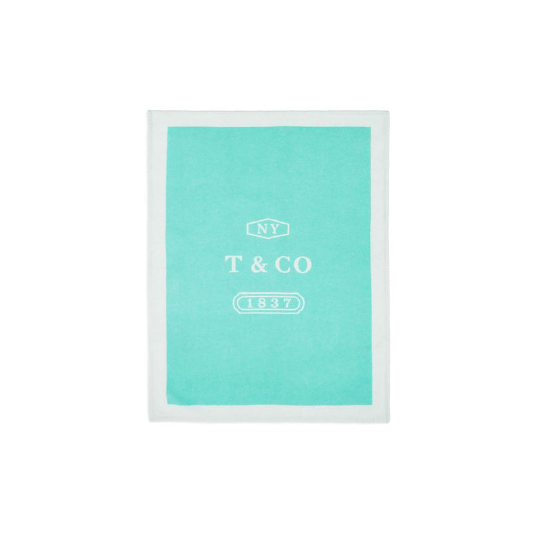 Tiffany & Co-Blue & White Baby Blanket Wool and Cashmere Made in Scotland