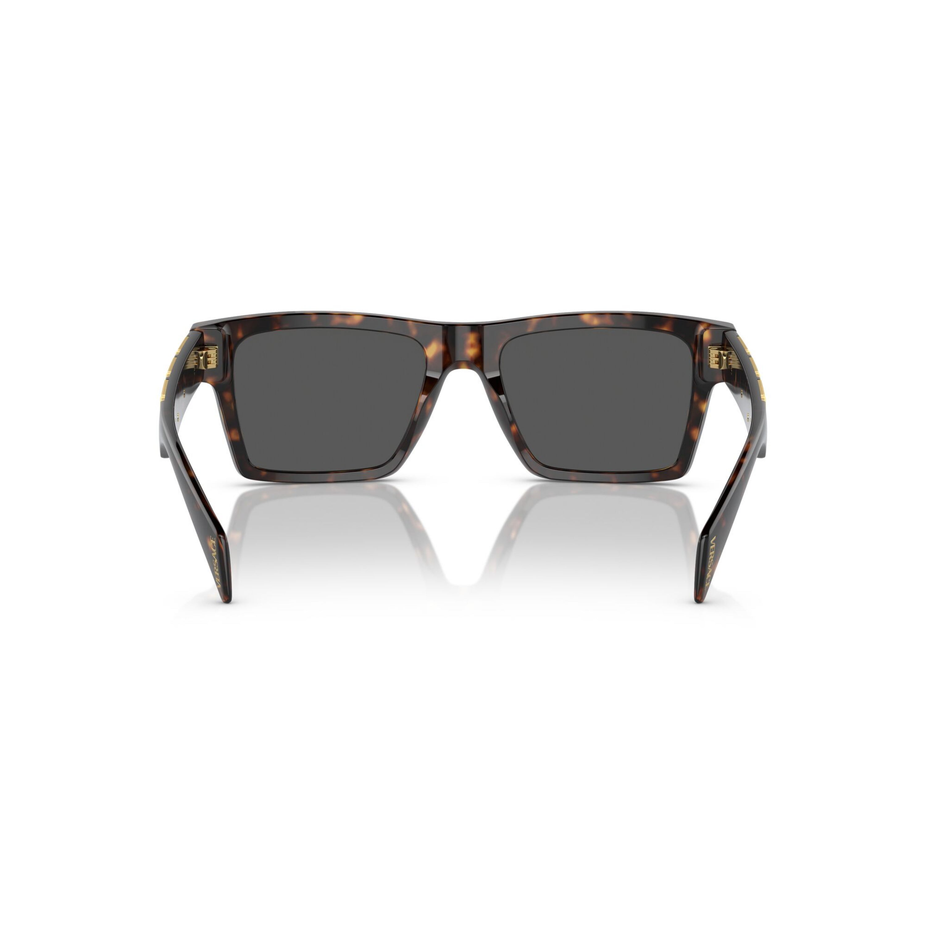 Versace Triple Greek Key Pattern Havana Sunglasses
