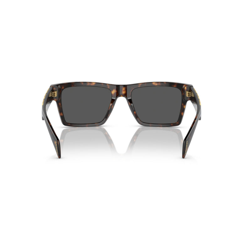 Versace Triple Greek Key Pattern Havana Sunglasses