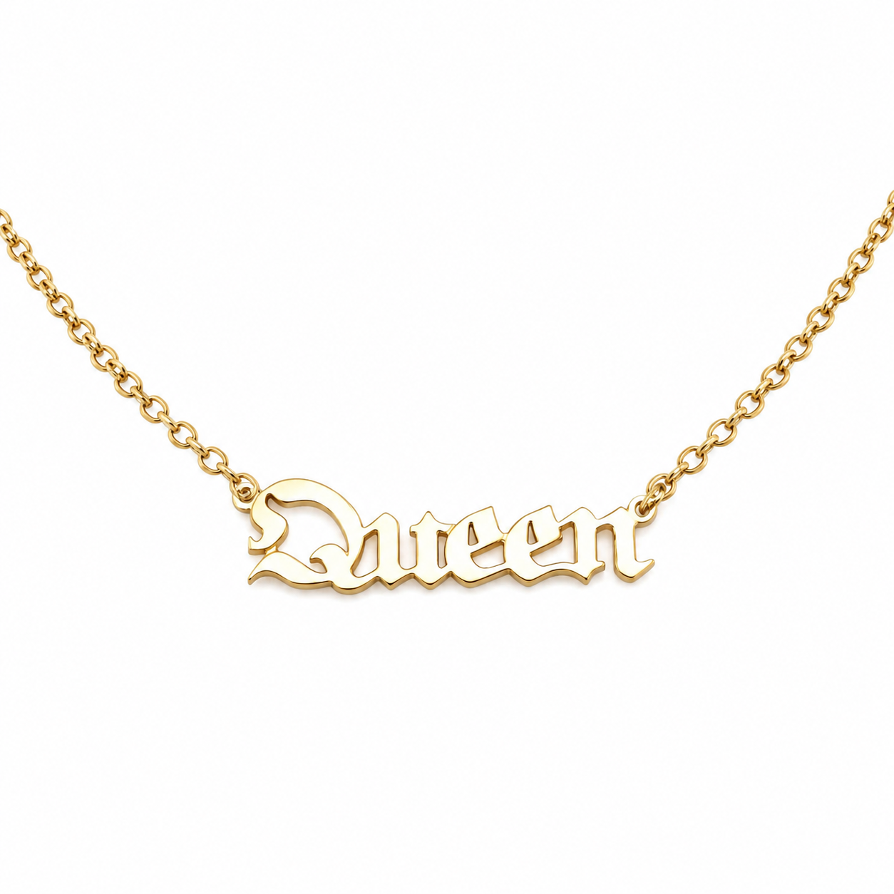 9ct Gold Queen Necklace-45cm