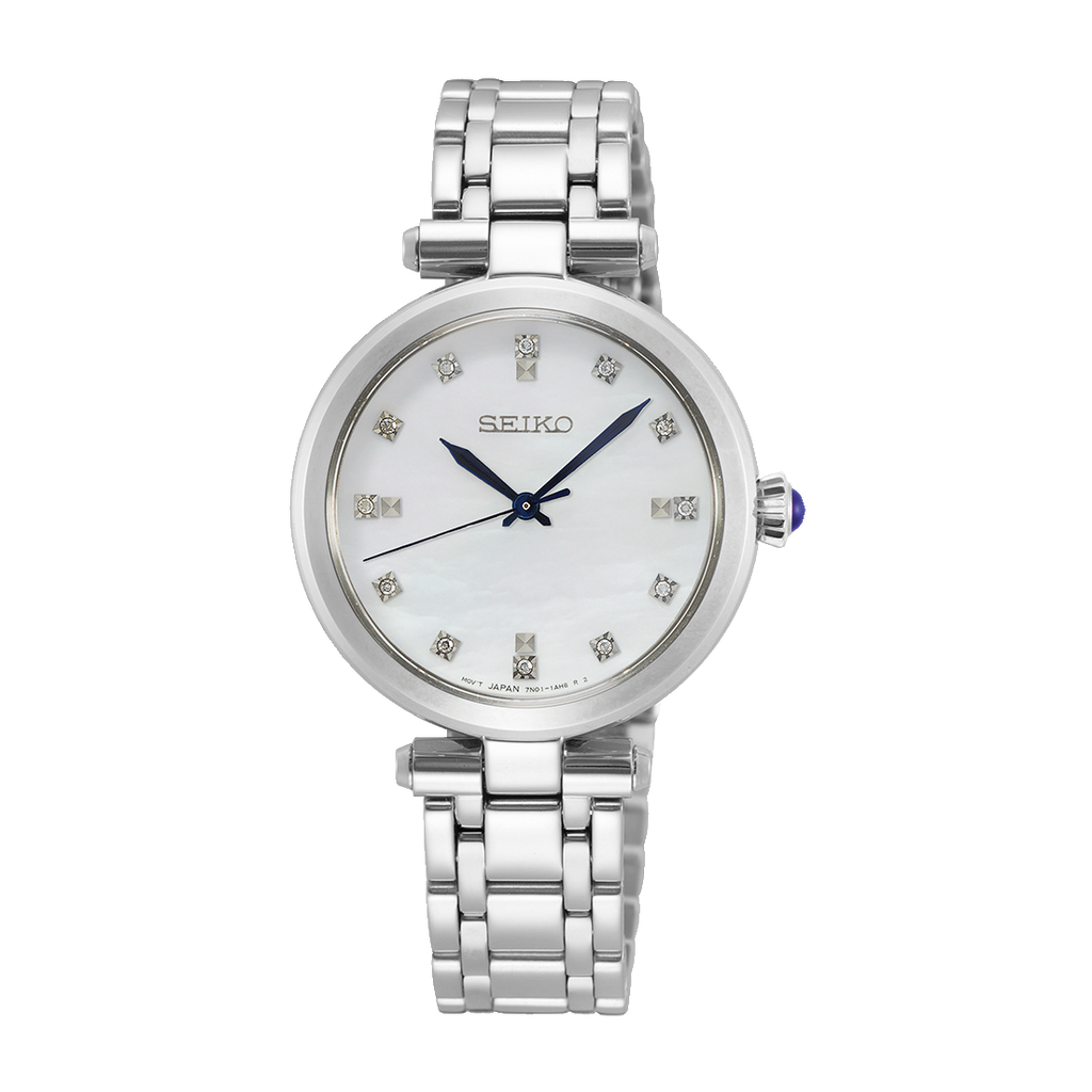 Seiko SRZ529P1 Women’s Watch – White Dial with Swarovski Crystals