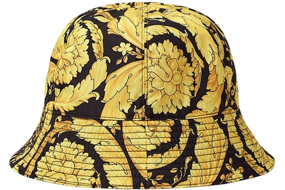 Versace Barocco Bucket Hat Black/Yellow