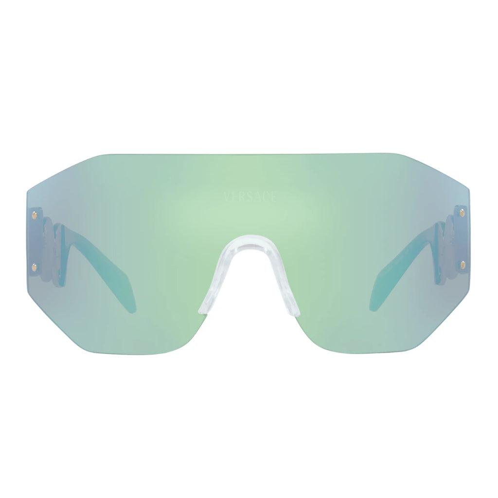 Versace '95 Mask Green Mirror Blue Sunglasses