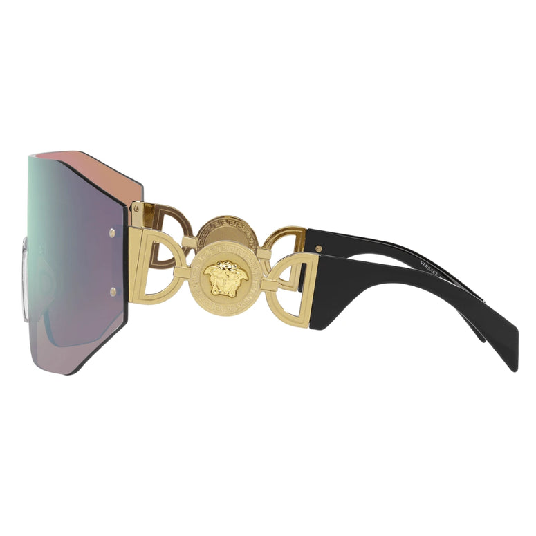 Versace '95 Mask Green Mirror Blue Sunglasses