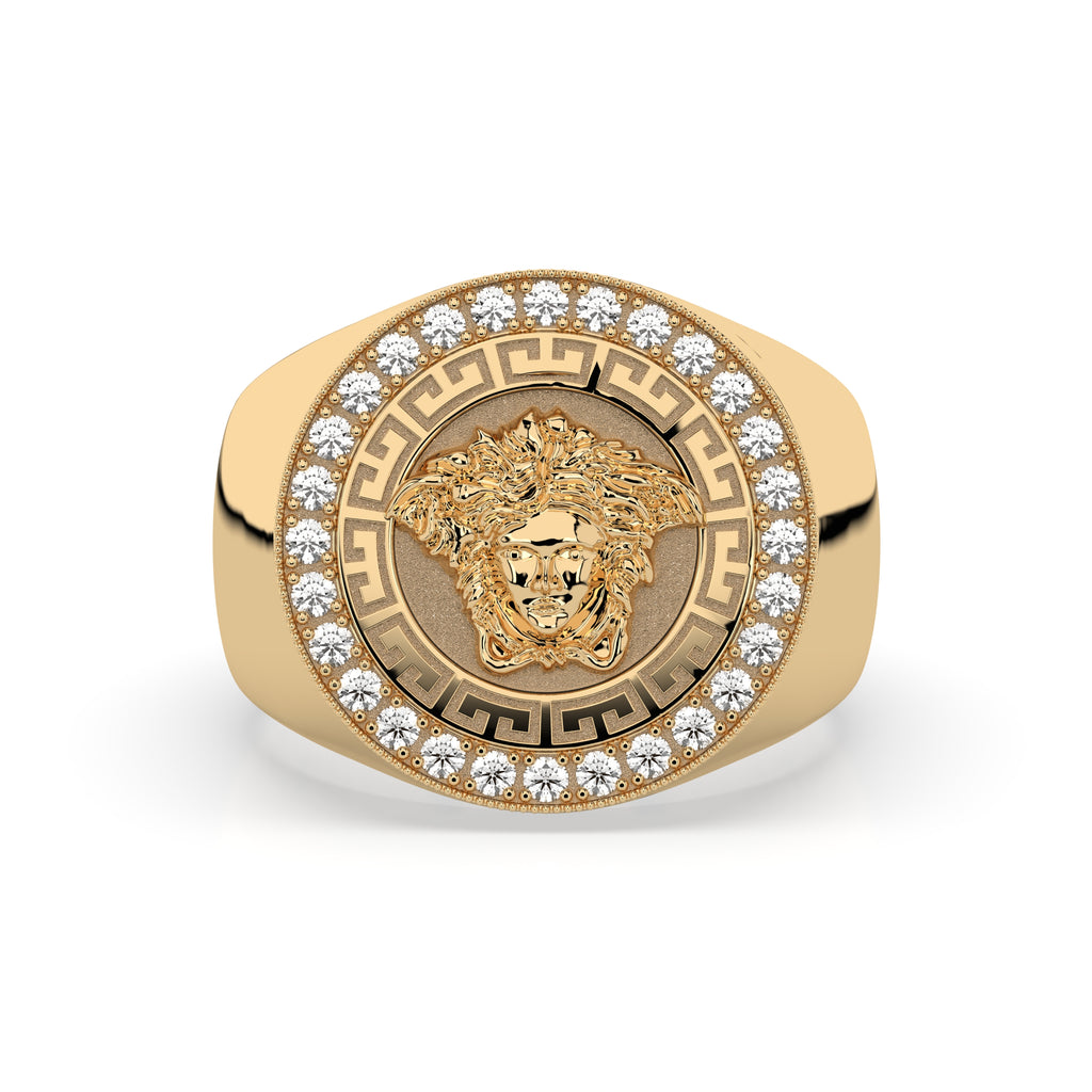 9ct Gold and Diamond Medusa Ring