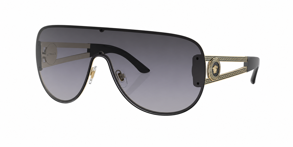 Versace Greek Key Medusa Temple Sunglasses MOD 2166 1252/8G