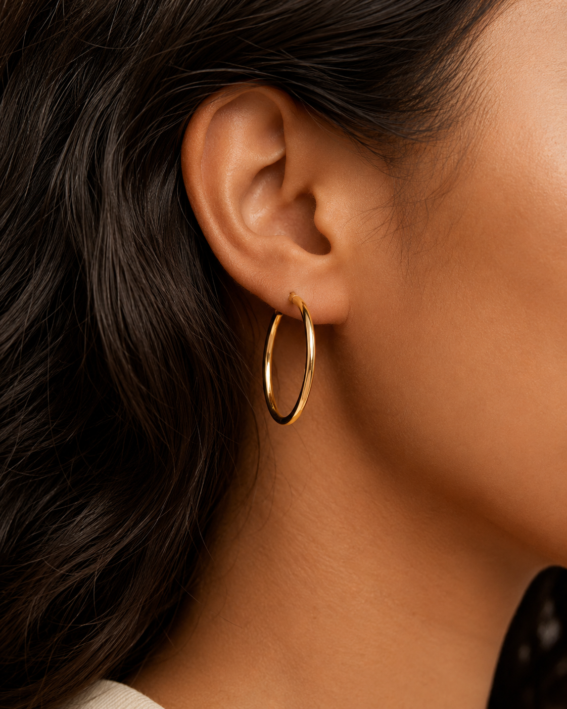 34mm 9ct Hoops Earrings