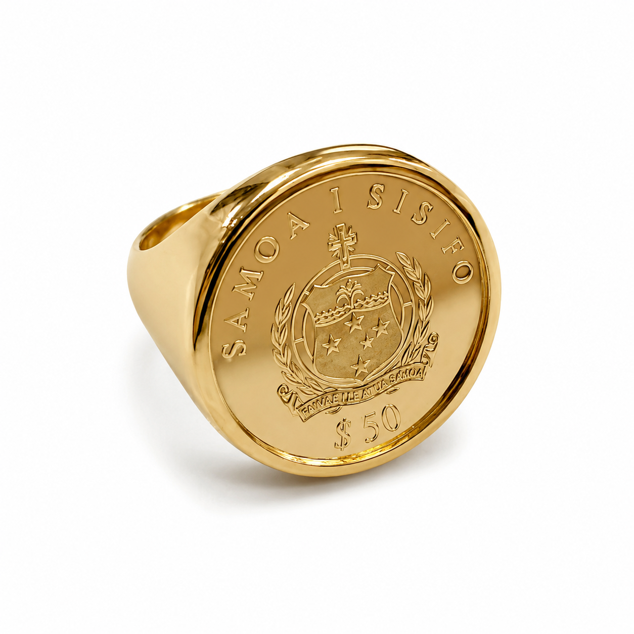 14ct Samoan Gold Coin Ring