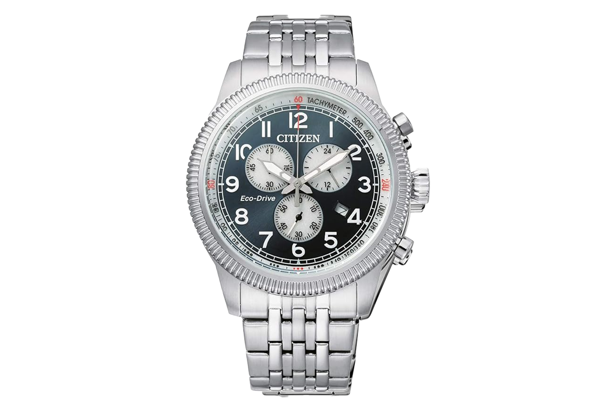 CITIZEN “Forest Steel Chrono” AT2460-89X – Eco-Drive Blue Dial