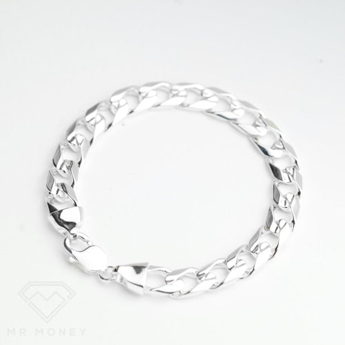 Curb Link Sterling Silver Bracelet 21Cm