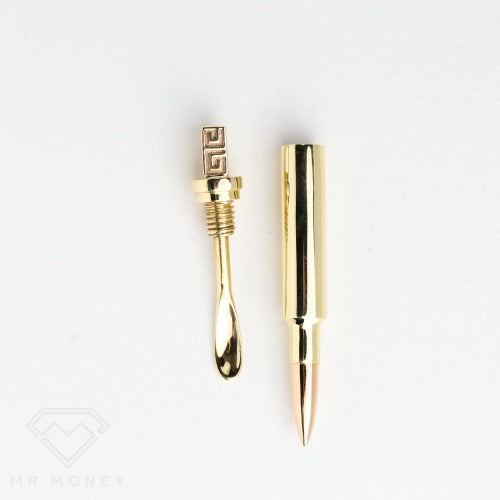 Custom Bullet Pendant With Hidden Compartment Two Tone