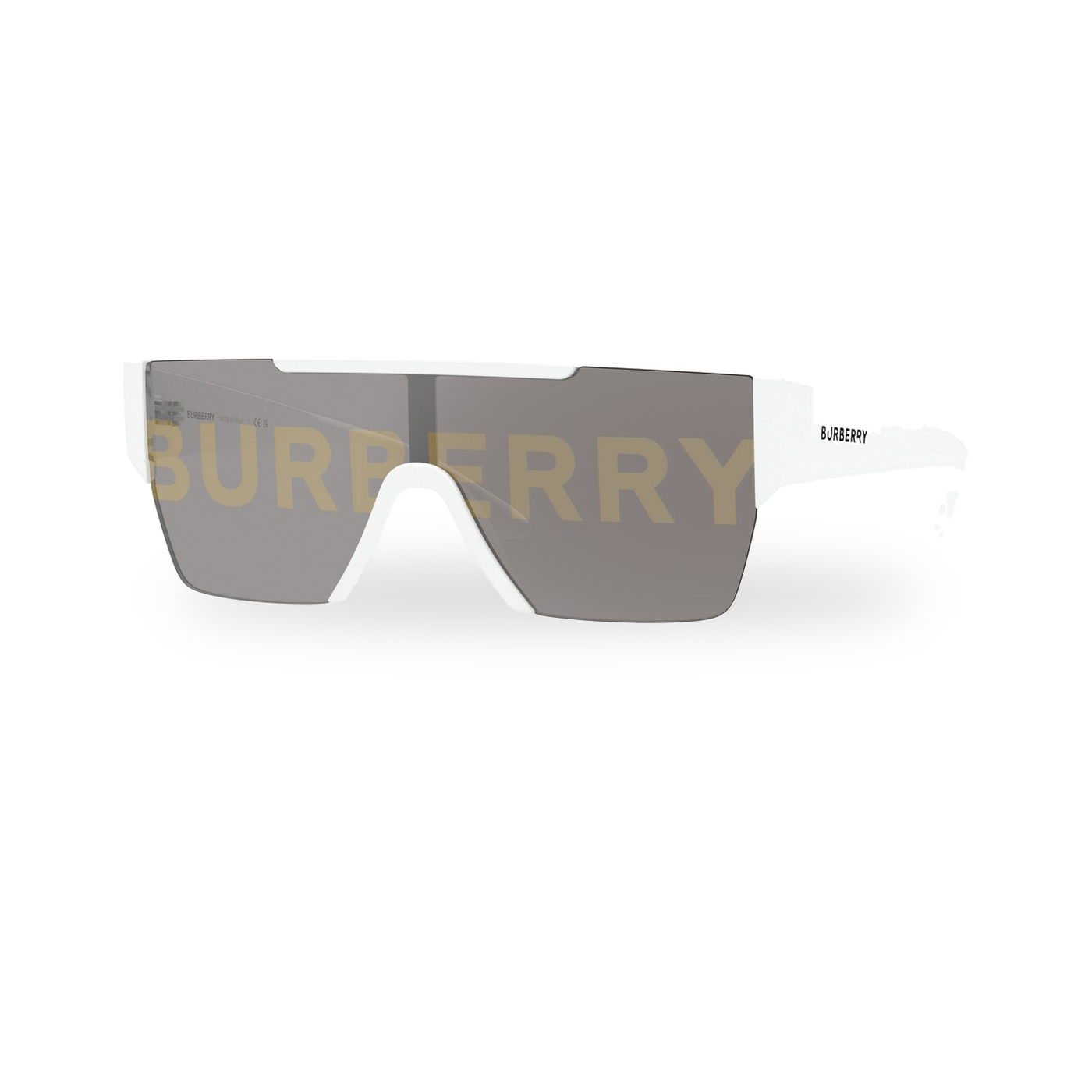 Burberry BE4291 Sunglasses in White with Grey Printed Burberry Silver/Gold2 lenses - transparent supplier photo with soft shadow