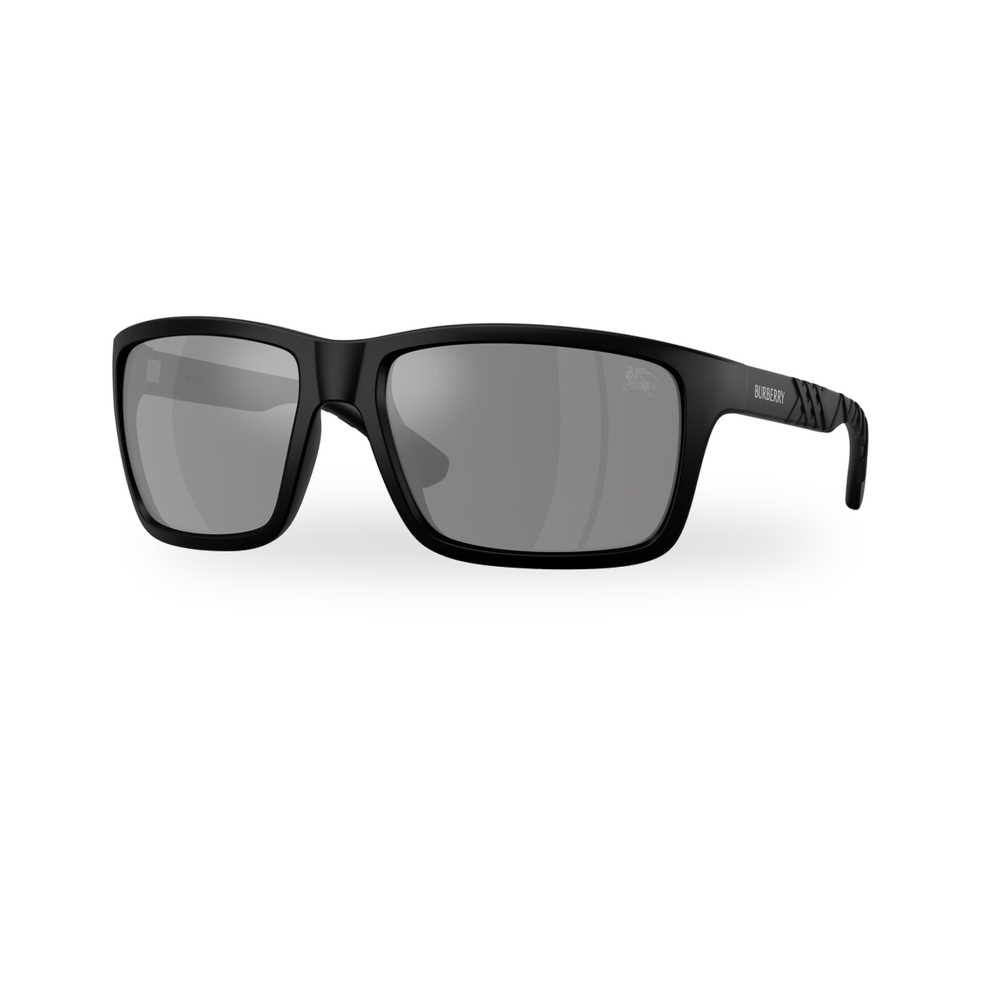 Burberry BE4483 Sunglasses in Matte Black with Grey Mirror Argento lenses - transparent supplier photo with soft shadow