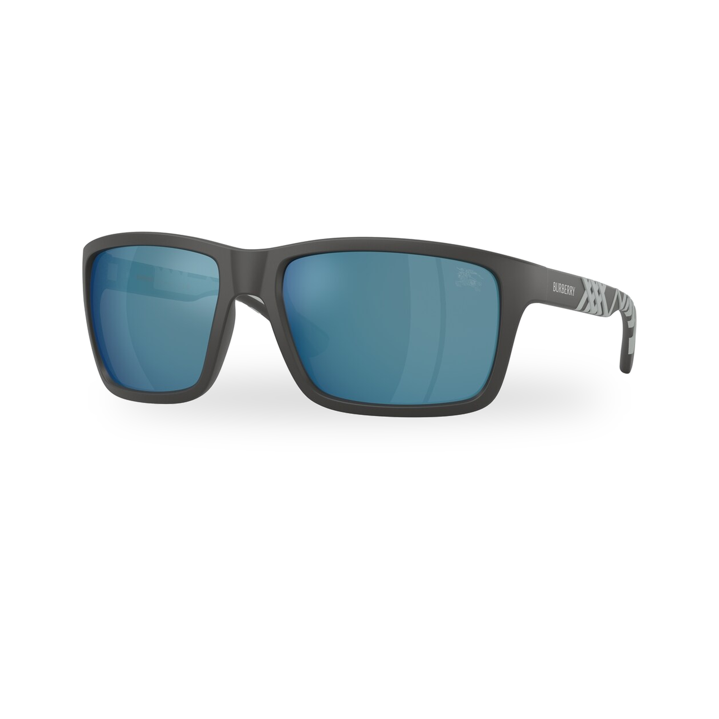 Burberry BE4483 Sunglasses in Matte Grey with Blue Mirror lenses - transparent supplier photo with soft shadow
