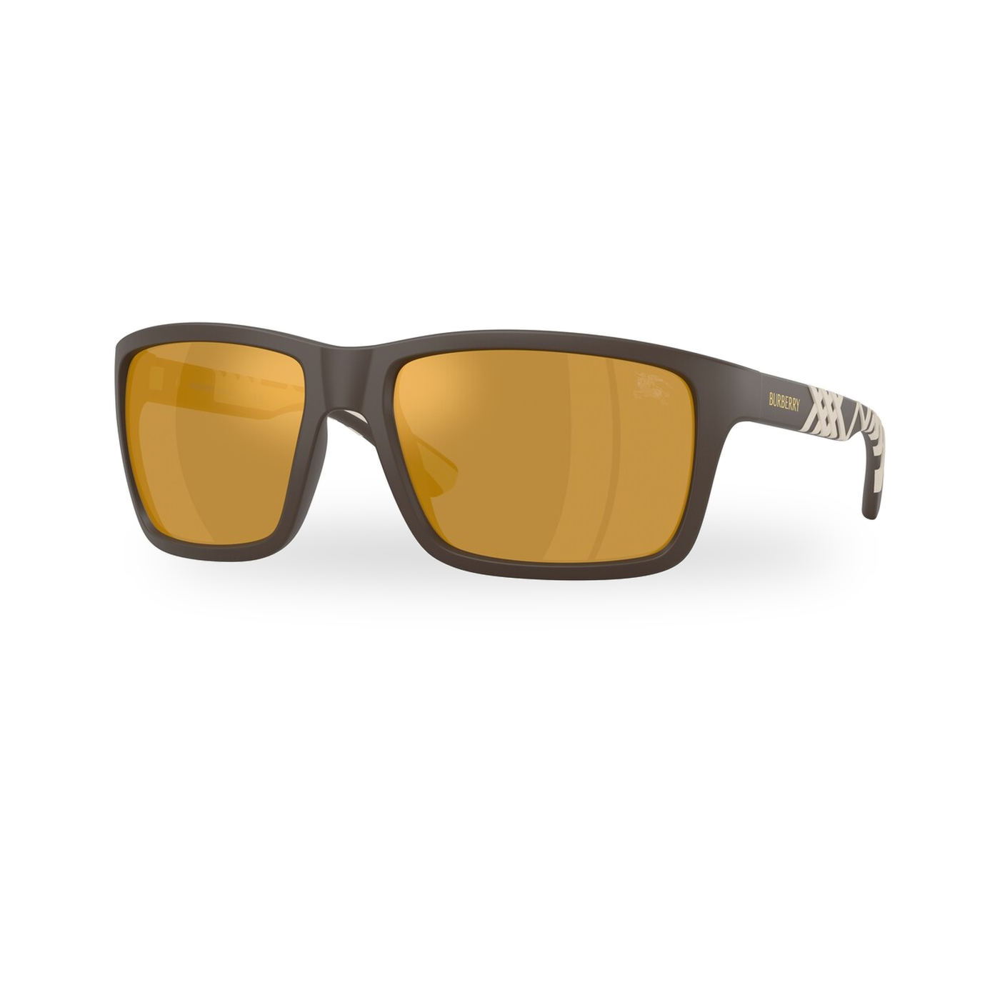 Burberry BE4483 Sunglasses in Matte Brown with Brown Mirror Oro lenses - transparent supplier photo with soft shadow