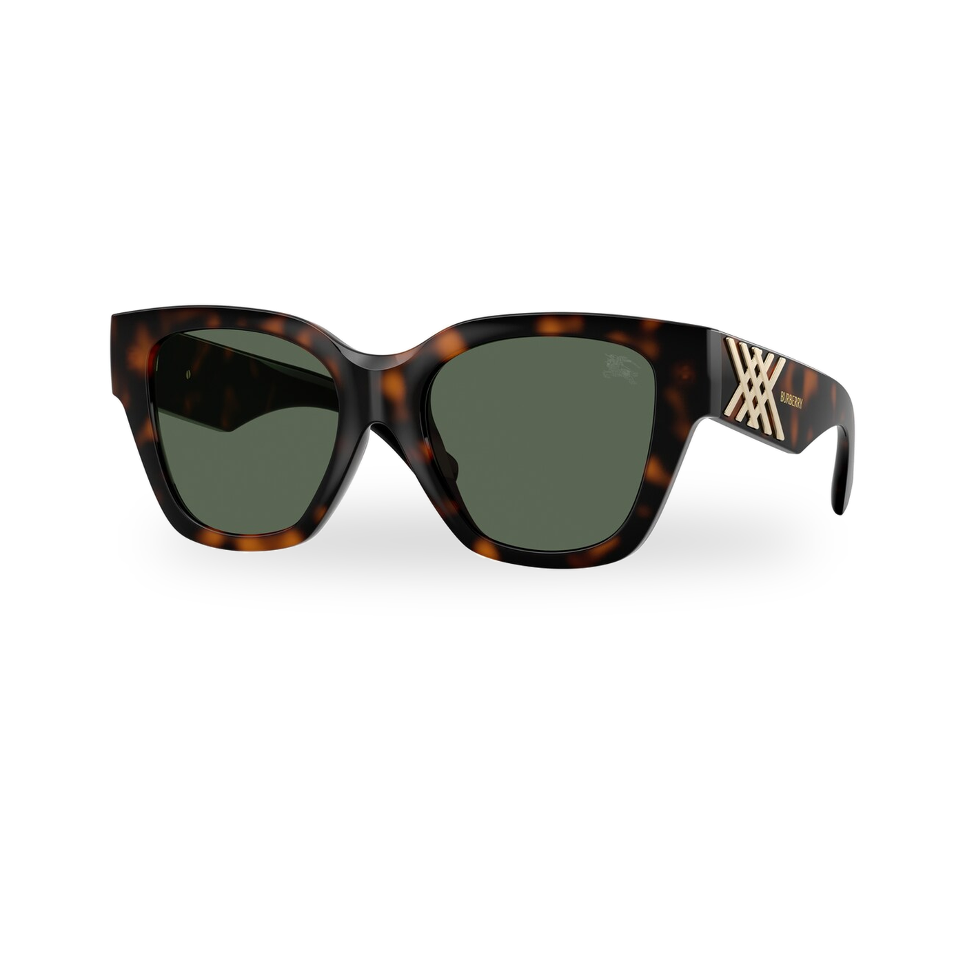 Burberry BE4489U Sunglasses in Dark Havana with Dark Green lenses - transparent supplier photo with soft shadow