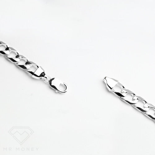 Curb Link Sterling Silver Chain Bracelet