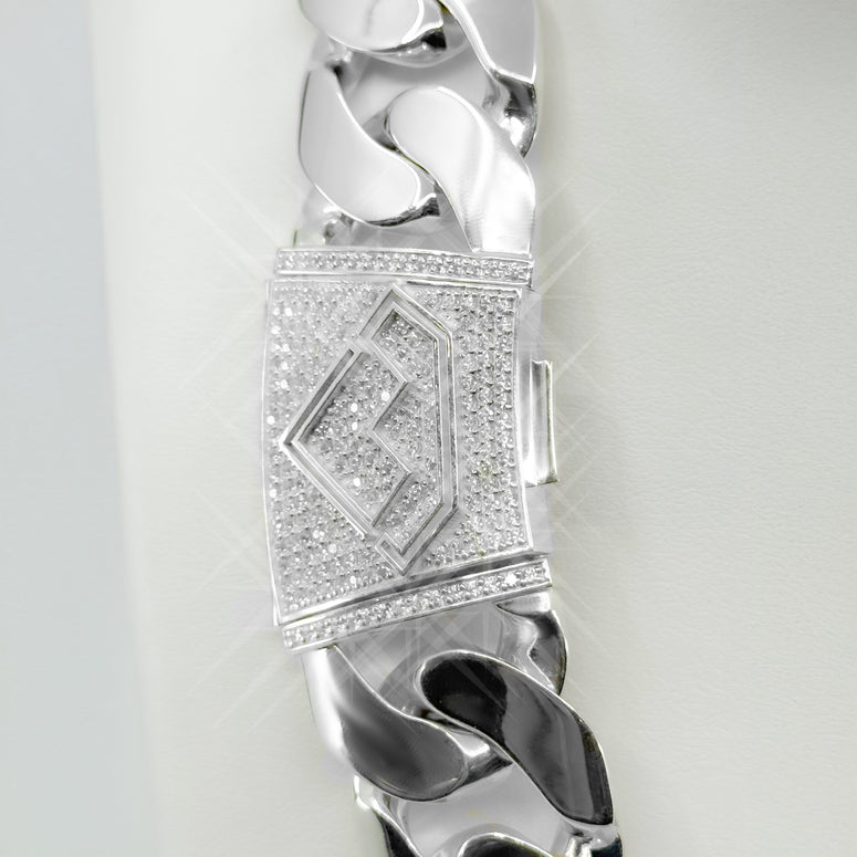 Silver Monster Chain 26mm With Custom Mr Money Clasp