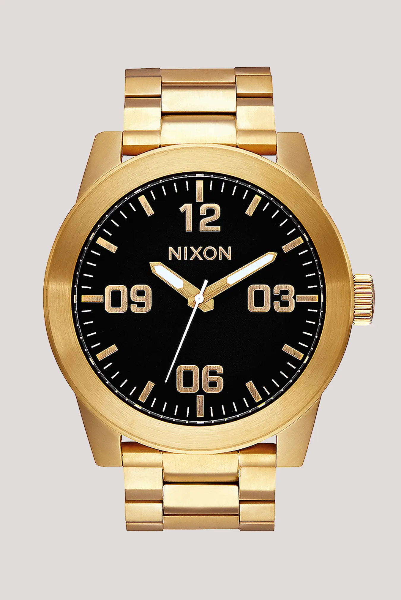 Nixon Corporal stainless steel watch all gold black
