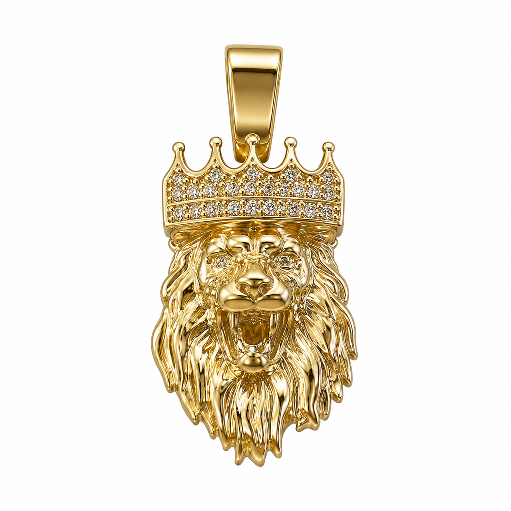 9ct Gold & Diamond Lion King Pendant