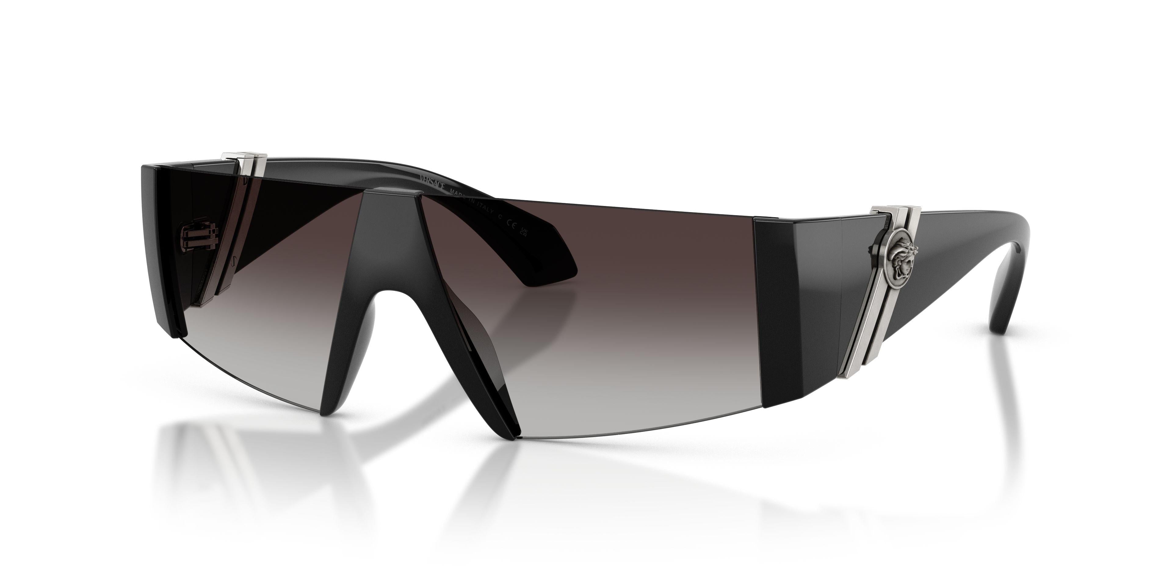 Versace VE4516 black sunglasses with grey gradient lenses