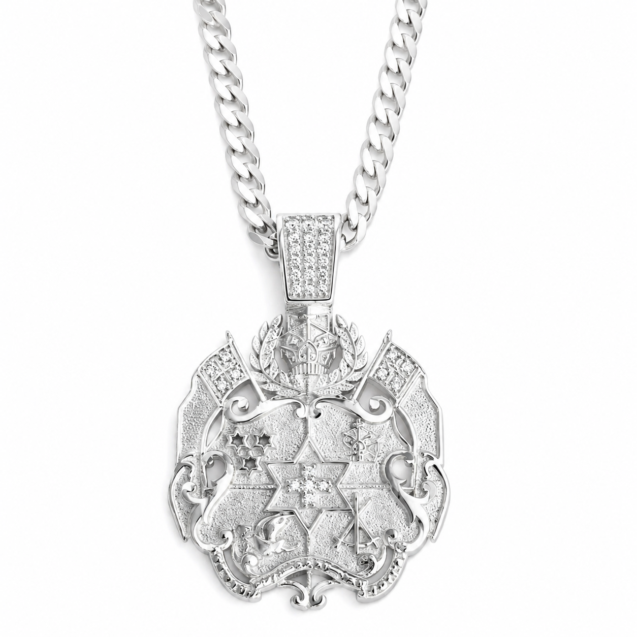 Sterling Silver Tongan Coat Of Arms Pendant