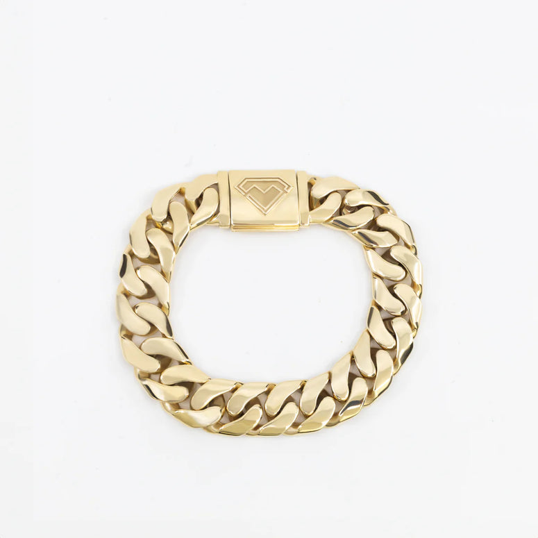 Custom 9ct Gold Miami Curb Link Bracelet 22cm