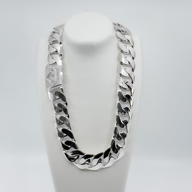 Silver Monster Chain 26mm With Custom Mr Money Clasp