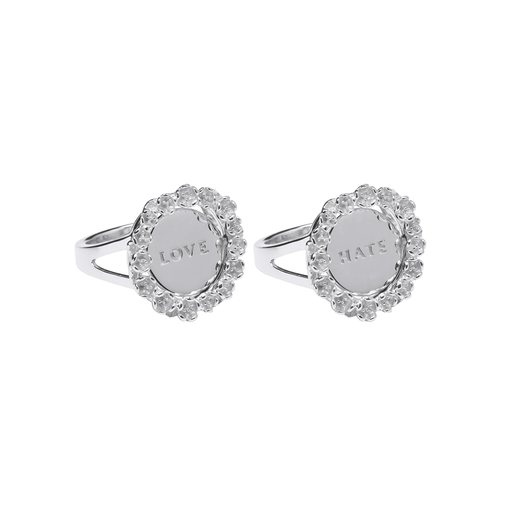 Karen Walker Love / Hate Mood Ring – Sterling Silver
