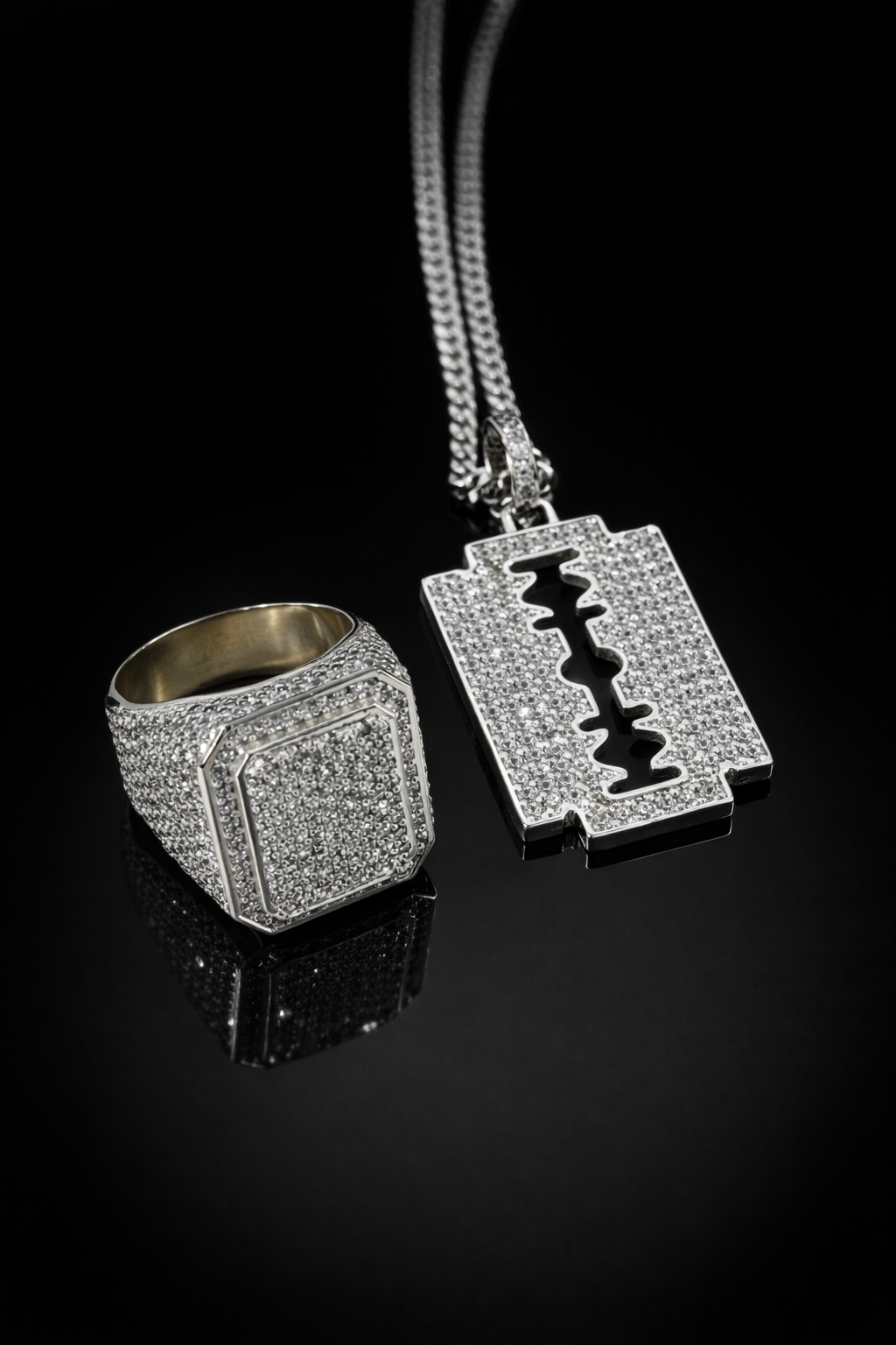 Iced Out Set Ring and Pendant 925