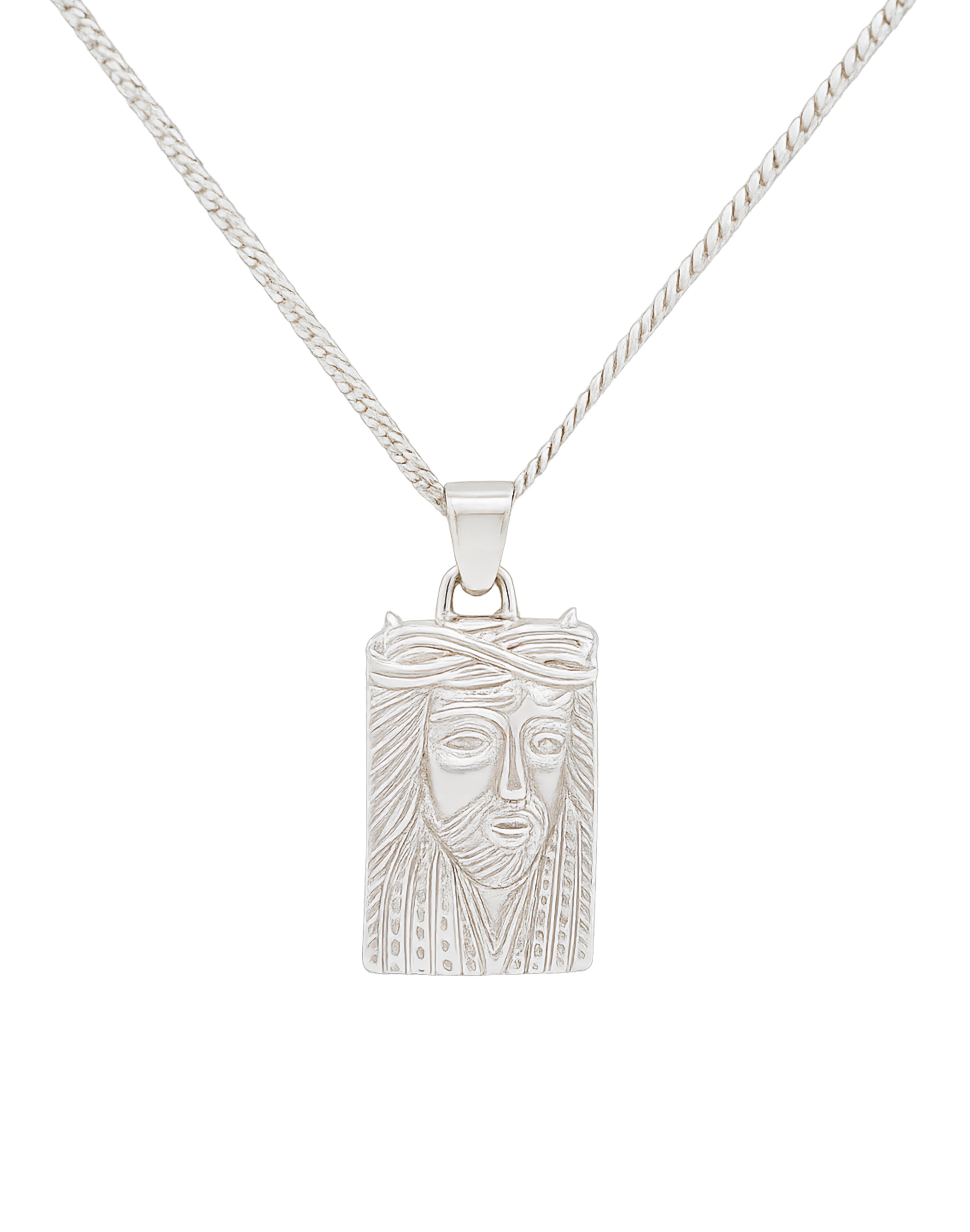 Sterling Silver Jesus Pendant