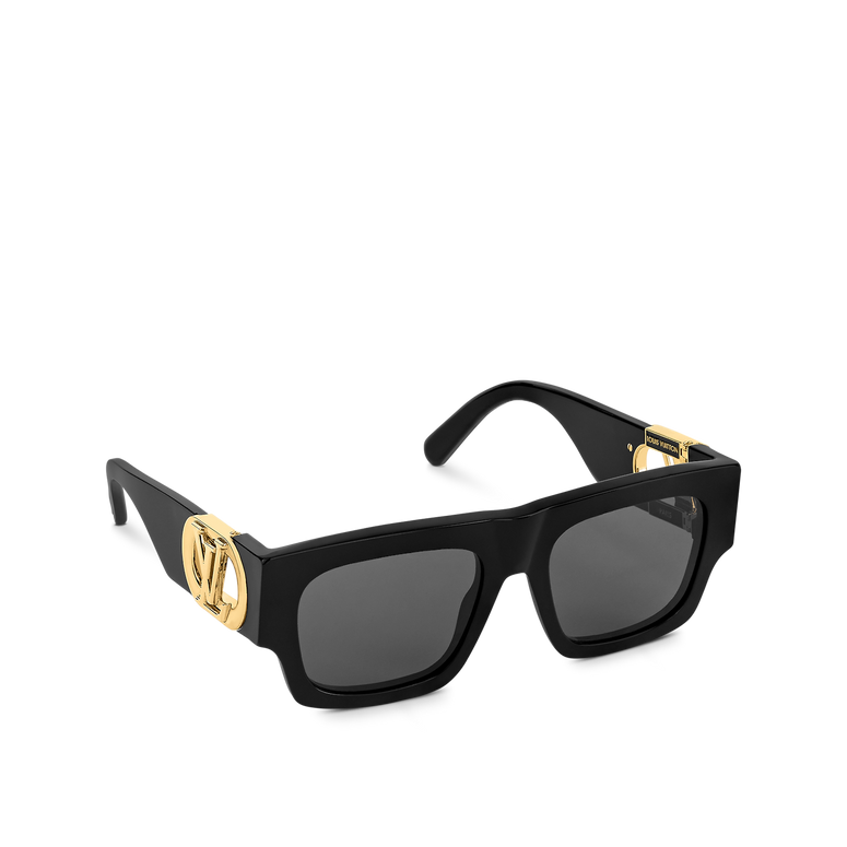 Lv sunglasses black gold sales