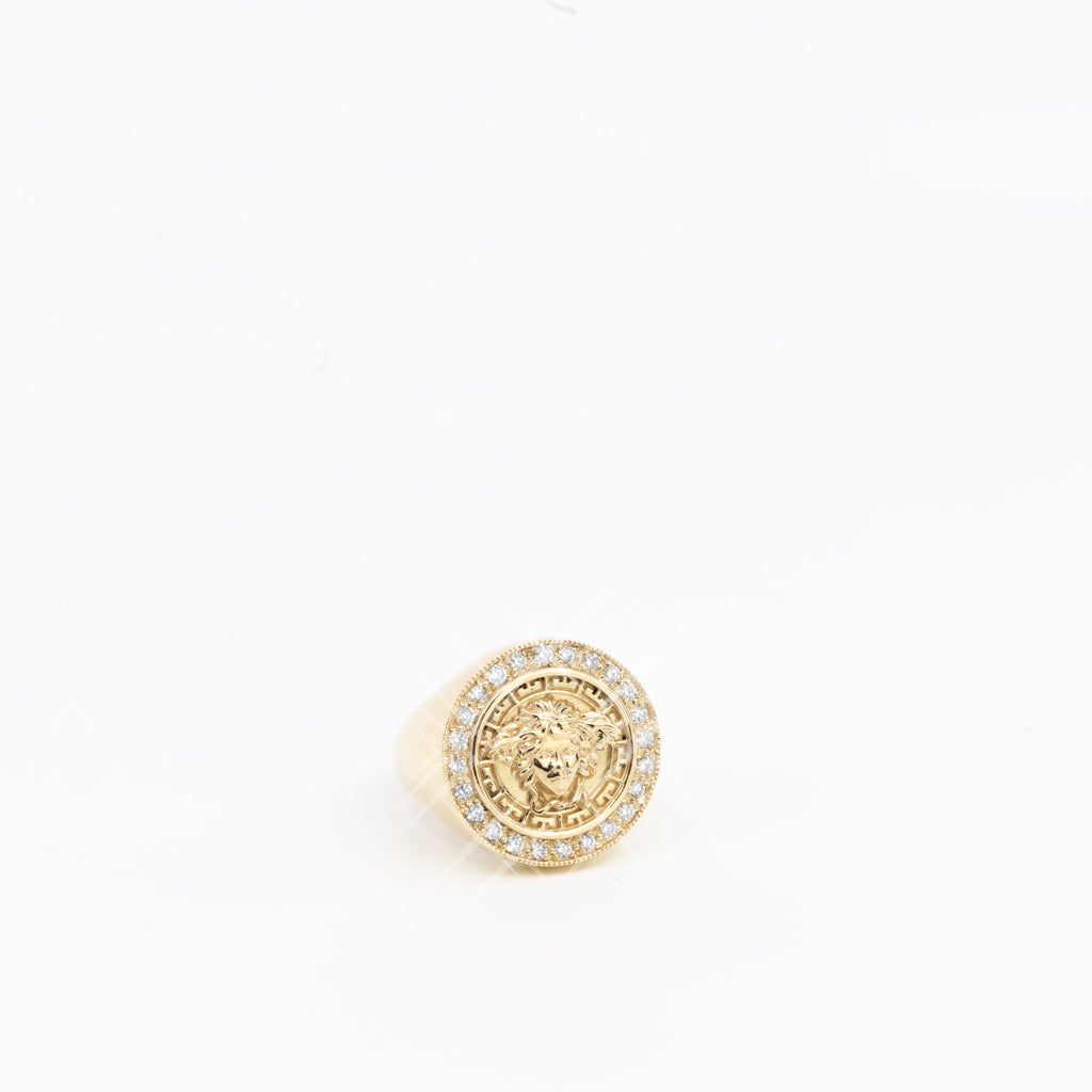 9ct Gold and Diamond Medusa Ring