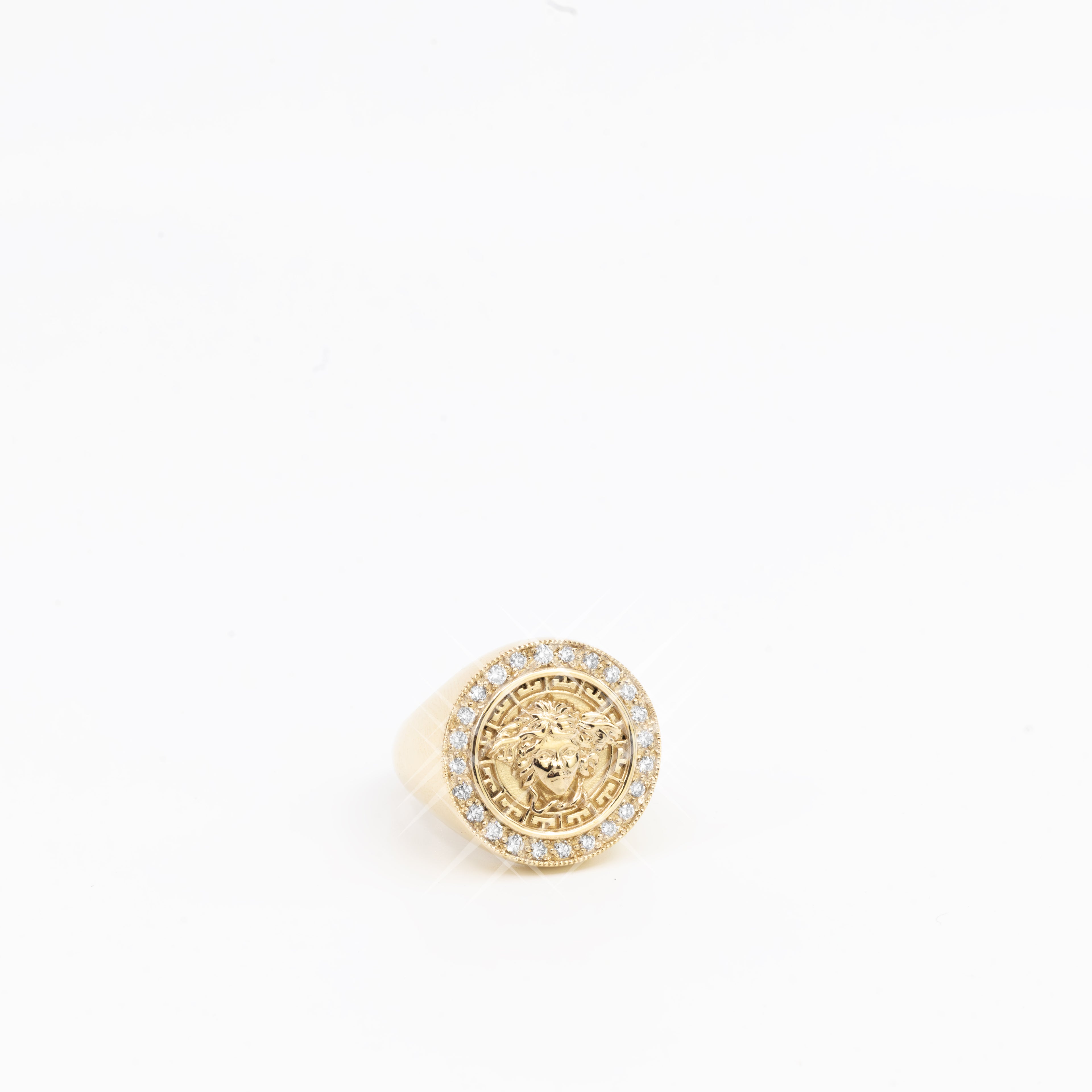 9ct Gold and Diamond Medusa Ring