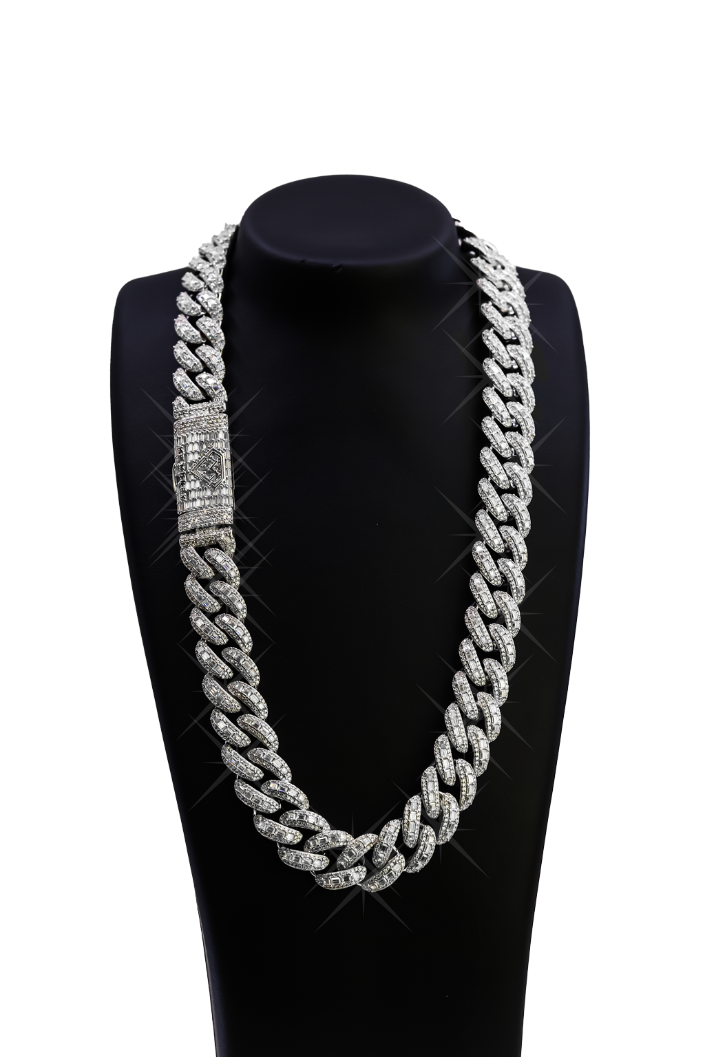 Mr Money Iced Out Baguette Monster Chain